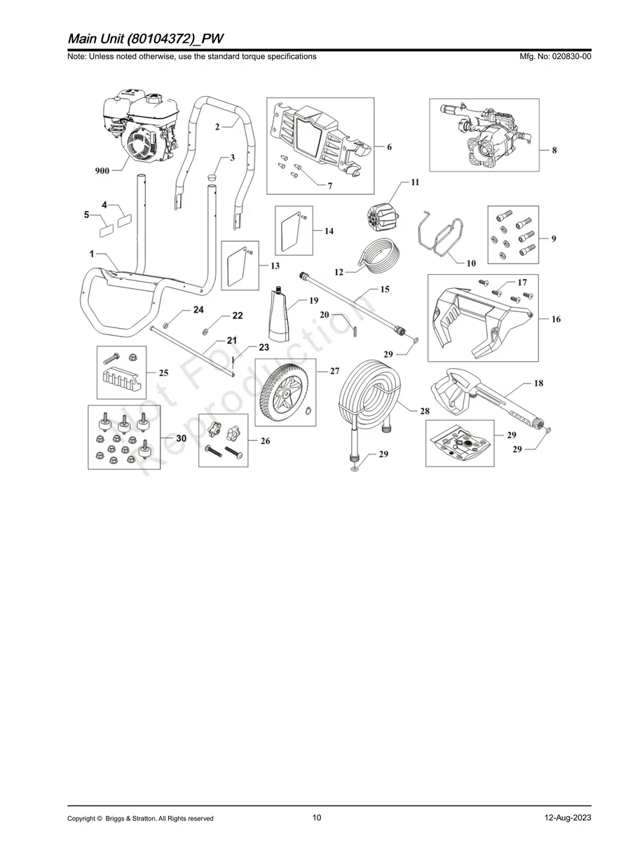 BRIGGS AND STRATTON, 020830-00, IPL.10
